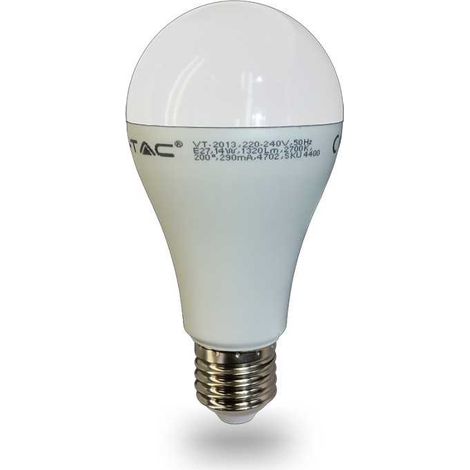 Ampoule LED V-TAC 15W A65 E27 4000K 1500lm 200° neutre
