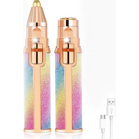Épilateur à sourcils, épilateur facial rechargeable 2 en 1, épilateur à sourcils électrique (1/2)