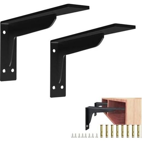 Lot de equerre etagere murale,equerre charge lourde,support etagere murale ,Charges Lourdes Supports Equerre avec Vis, (29CM-2pcs) (1/5)