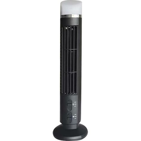 Ventilateur Sur Pied Sans Hélice - 13 Pouces - Oscillation 90° - Alimentation USB - Noir - 1 Pièce (1/5)