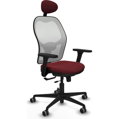 Sedia ergonomica piqueras y crespo Jorquera bordeaux pelle sintetica (1/2)