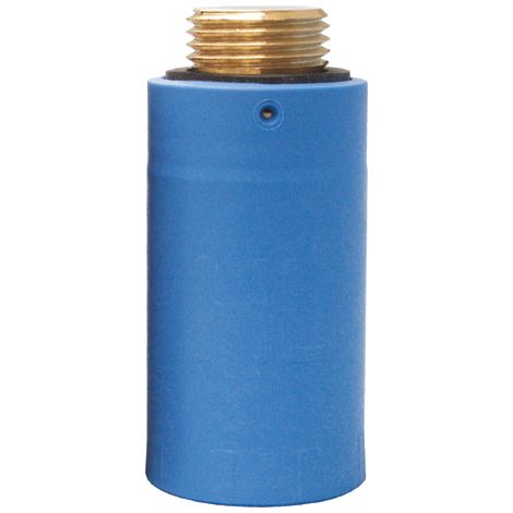 Tapón de prueba con rosca de latón R 1/2 ", azul.