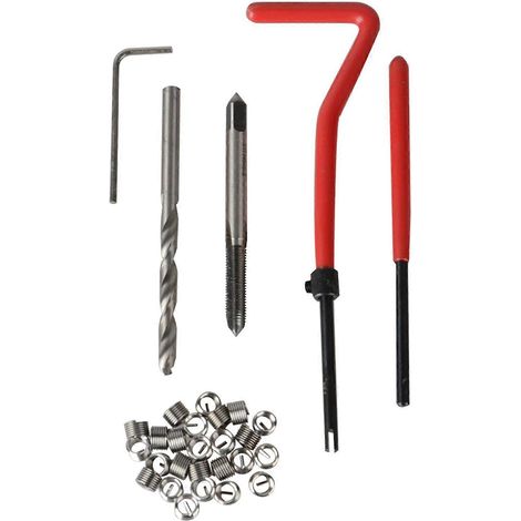 Jeu de 30 inserts de réparation de filetage métrique M5 M6 M8 M10 M14, outil pour bobines automobiles Helicoil M5  0,8 (1/5)