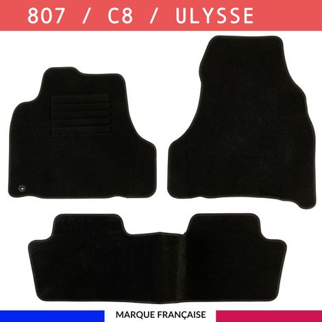 Tapis de voiture - Sur Mesure pour C8 / 807 / ULYSSE (2002 - 2014) - 3 pièces - Tapis de sol antidérapant pour automobile (1/4)