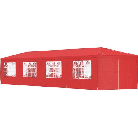 Party Tent 1200 x 300 x 255 cm Red PE and Steel vidaXL