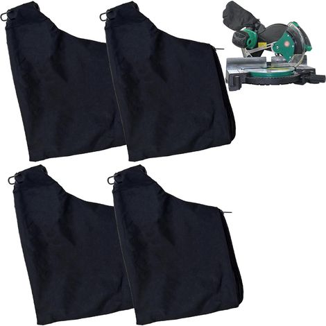 Applicable Lot de 4 sacs de collecte de poussière noirs pour scie à onglet modèle 255, sacs de collecteur de poussière avec fermeture éclair et fil pour ponceuse à bande de réservoir, raboteuse, scie