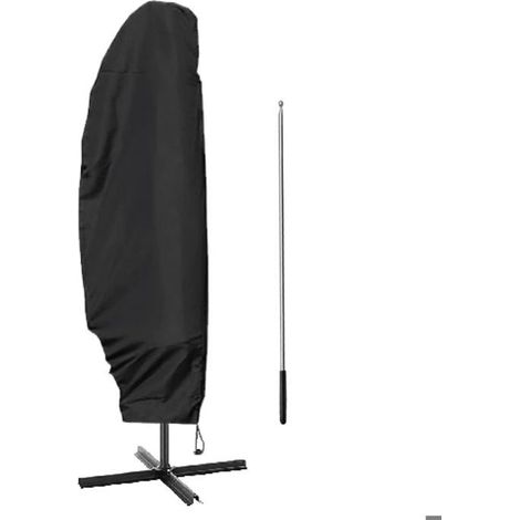 Wasserdichte und UV-beständige Schutzhülle für versetzten Sonnenschirm - 280 x 30 x 81 x 45 cm - Schwarz - Linxor