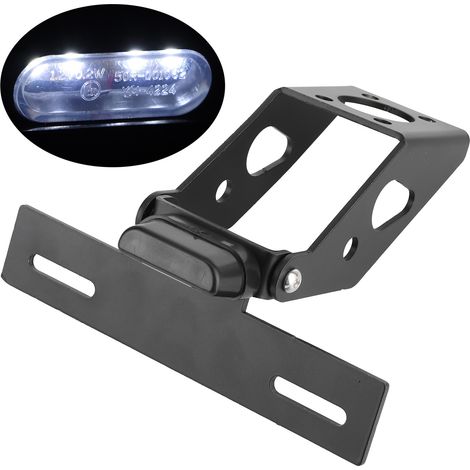 Support plaque d'immatriculation, suppression garde-boue avec feu LED, compatible Yamaha YZF R6 2008-2019, kit arrière moto, noir (1/5)