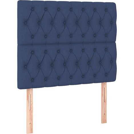 Maison Exclusive - Cabecero de cama azul 100x7x118/128 cm Tela (1/5)