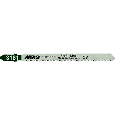 Lame de scie sauteuse MPS 3181 avec denture progressive 8-11 TPI et acier CrV pour des coupes précises.