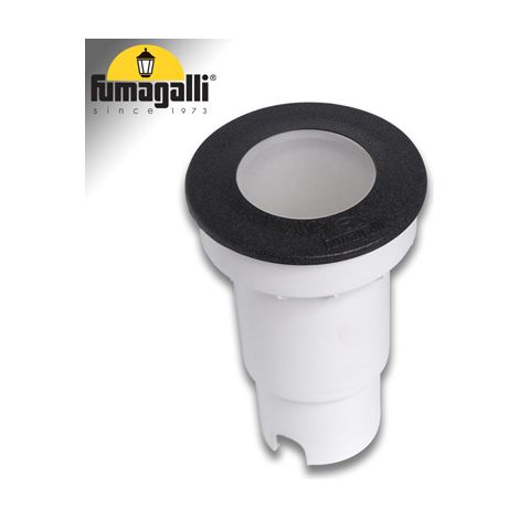 Ceci 1xgu10 6w pulsante cct (2 colori) faretto da incasso a terra per esterno ip67 h.12,7xd.9,2cm nero