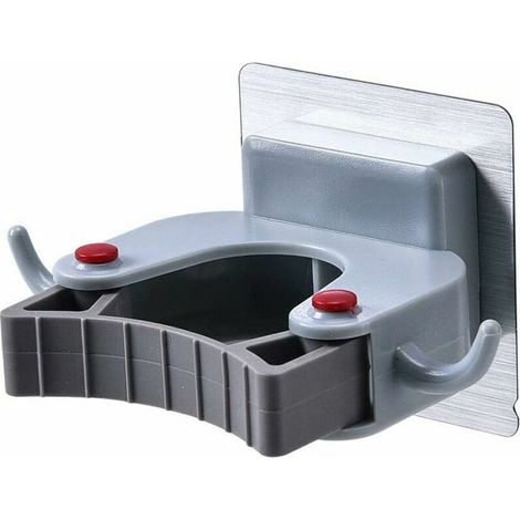 Wandmontierter Besenhalter, Besenhaken, selbstklebender Wandbesenhalter ohne Bohren, multifunktionaler Besenschrank für Küche, Garten, Garage, Büro – Blau