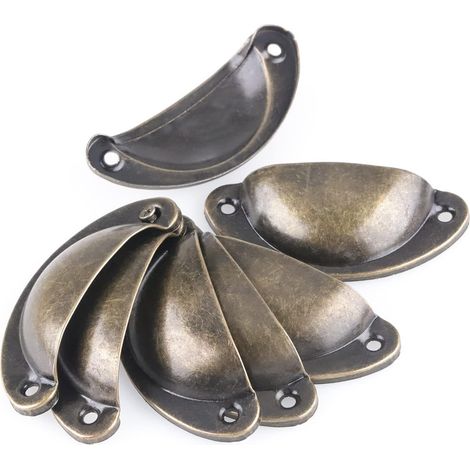 14 Pièces Poignée de Coquille Vintage,Poignées de Tiroir,Poignée de Meuble Vintage,Poignées de Coquille,Poignées de Tiroir Vintage,Poignée de Meuble pour Placard, Armoire,Commode,avec 28 Vis (1/5)