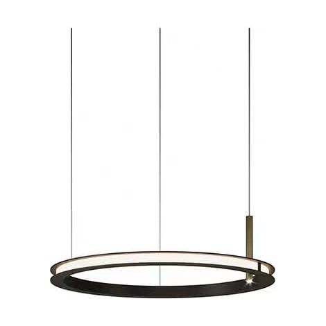 Anillo – moderne Hängeleuchte, 55 W LED-Ring, 60 cm, schwarz