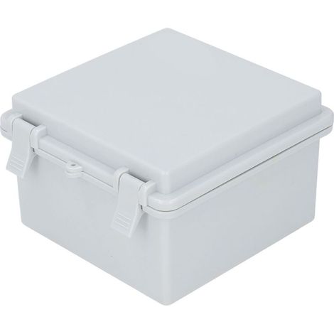 Boîte de jonction étanche IP67 avec couvercle de charnière, projet électrique extérieur en plastique ABS gris (1/5)