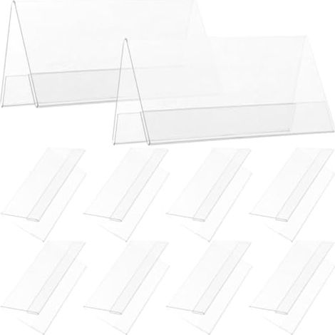 Chevalets de table transparents pour animaux de compagnie, lot de 10 (1/5)