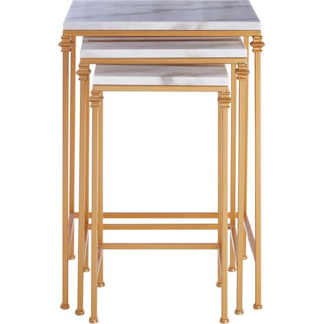 Premier Housewares Avantis Set of 3 Square Side Tables (1/5)