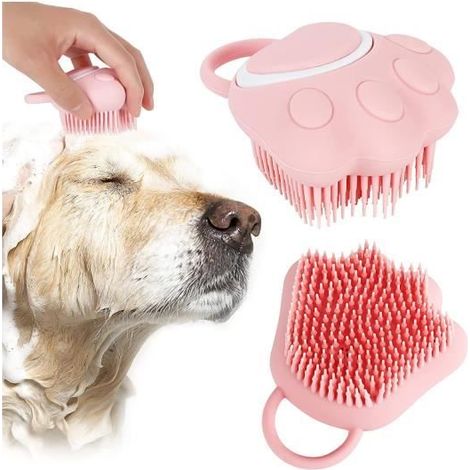 Brosse de Bain - Non spécifié - 2 en 1 - Distributeur de Gel - Silicone - Rose (1/4)