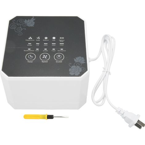 Purificateur d'air avec filtre HEPA, mini-appareil de bureau fonctionnant sur batterie et utilisant la technologie de purification par circulation d'air et d'ions négatifs.