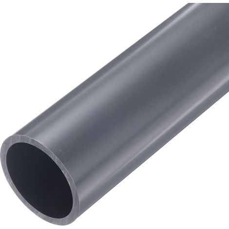 Tube Rigide en PVC, Tuyauterie Ronde, Tuyauterie pour Matériel, 40,6 mm ID, 48 mm OD, Longueur de 9 Pouces, Gris Clair, Haute Résistance aux Chocs pour Tuyau d'Eau, Gaine de Câble (1/5)