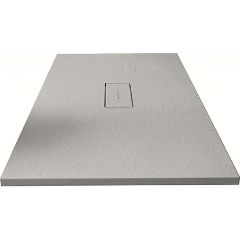 Mineralguss-Duschwanne extra flach VIC GRAU 120x130 cm