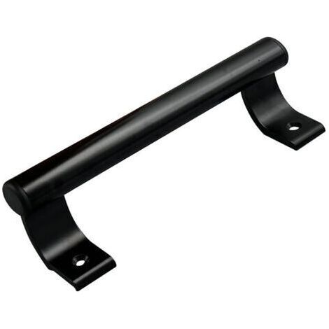 Poignée de porte coulissante en alliage d'aluminium de 8 pouces poignée de porte d'armoire de salle de bain poignée de porte d'entrepôt poignée de porte de jardin (black)