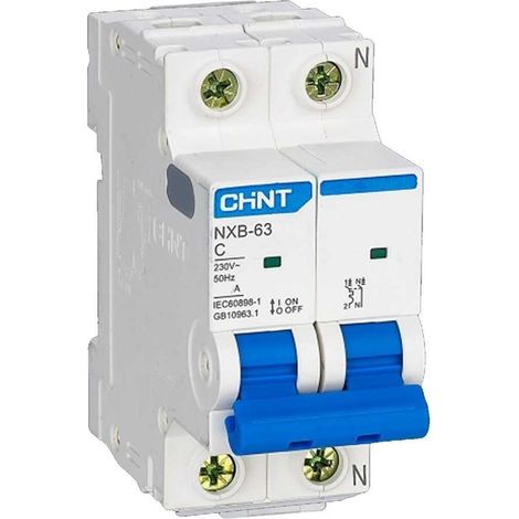 Interruttore magnetotermico 2P 16A Curva C 4,5KA 2M NXB-63S C16 (1/4)