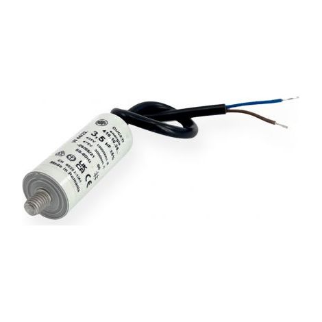 Motorkondensator 3,5uf 425vac 28x55mm Kabel + Drehbank M8 Ct3,5mf425v/28x55