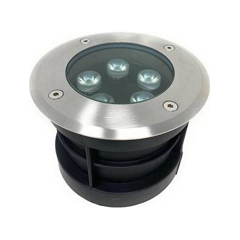 Faretto Calpestabile Da Terra Segnapassi 5 Watt Led Luce Calda In Acciaio Ip67