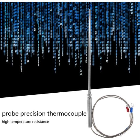 Fil de capteur de température pour thermocouple de type K à filetage M8, sonde de 200 mm, plage de mesure 0-400 °C (1 m) (1/5)