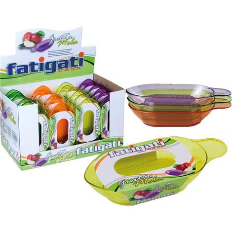 GRATTAMELA IN PLASTICA COMO E PRATICO CON MANICO COLORI ASSORTITI