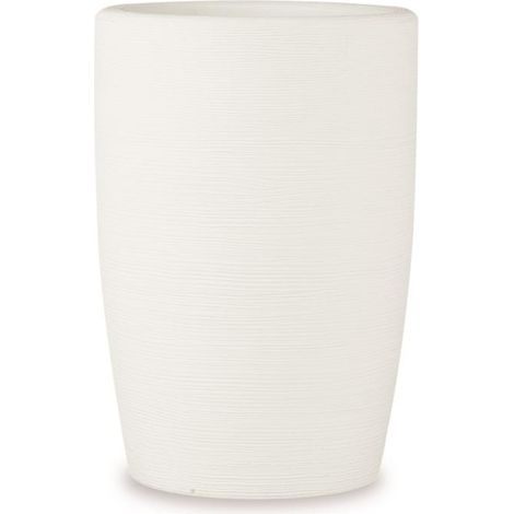 Vaso tondo in resina Orchidea 60 cm. Bianco
