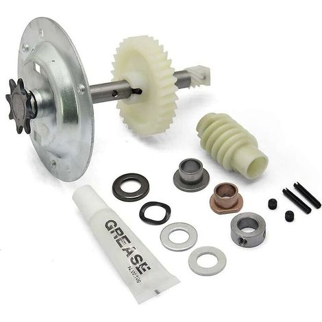 Ce kit de remplacement d'engrenage et de pignon 41c4220a fonctionne avec les modèles à entraînement par chaîne Chamberlain Sears Craftsman. (1/2)