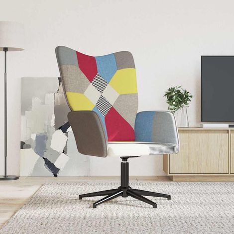 vidaXL Chaise de relaxation Patchwork Tissu (1/5)