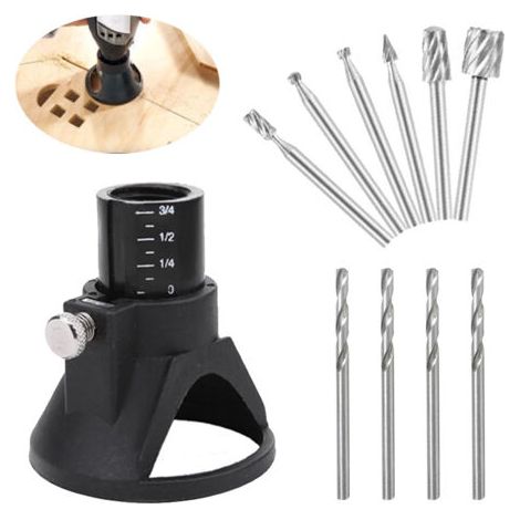 QORVA-Kit d'accessoires pour outil multifonction rotatif (11 pièces), guide de coupe et contrôle. (1/4)