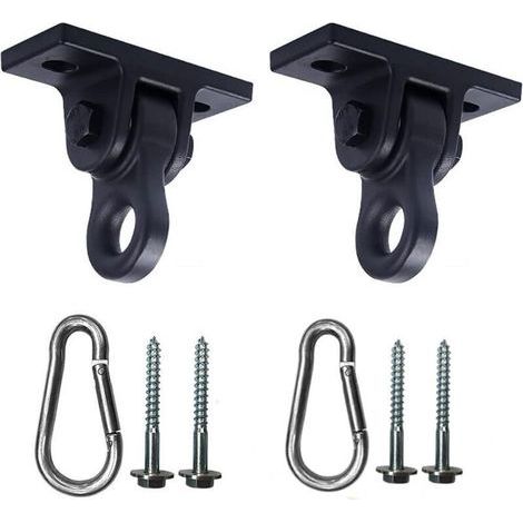 Accessoires pour balançoire hamac, lot de vis et boulons, une paire (2 pièces), noir (1/4)