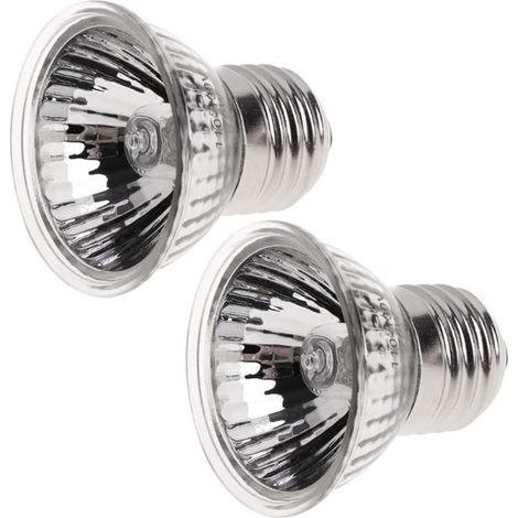 Reptiles Amphibiens Lampes Chauffantes  2 Pièces 25W Lampe Chauffante en Céramique UVA UVB Lampe Solaire à Spectre Complet E27 250V Tortue Lézard Animal de Compagnie Ampoule
