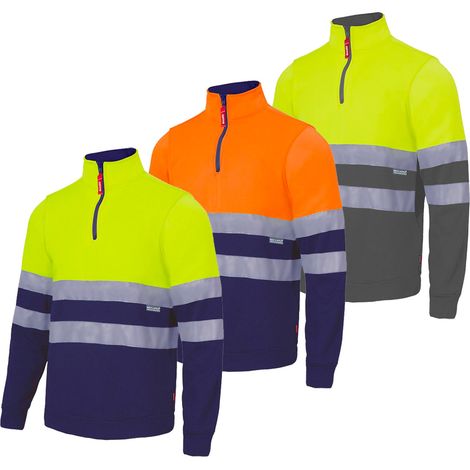 Velilla 305701 Arbeits-Sweatshirt - XXXL - Blau/Gelb