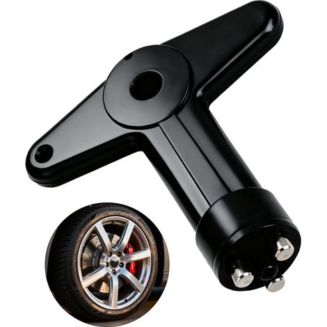 Lot de 1 cache-moyeux antivol, clé antivol pour enjoliveurs, clés de jantes, compatible avec Renault Clio Espace Kangoo Megane Opel 7700422600 (1/5)