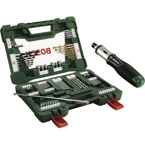 Maletín V-Line 91 pzs kit completo de puntas, bits, llaves de vaso pro - Bosch