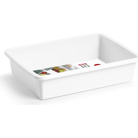 Bandeja plastico apto para frigorífico nevera 4 Litros Blanco (1/5)