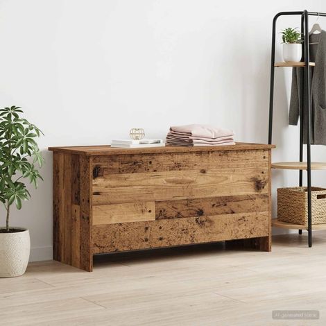 vidaXL Coffre de rangement avec stockage Bois ancien 100 x 40 x 50 cm (1/5)