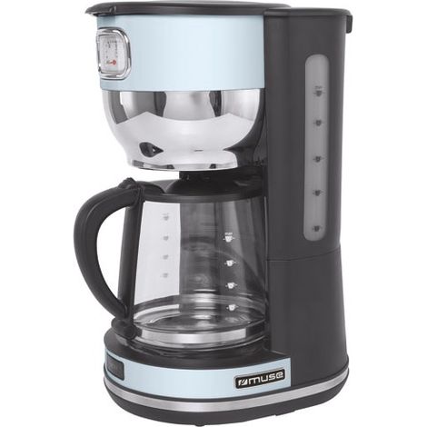 Cafetera de filtro Muse azul 1,4 L 1000W diseño elegante (1/2)