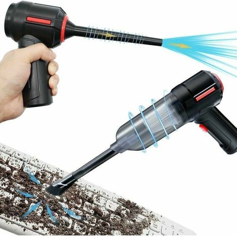 Aspirapolvere per computer 3 in 1, soffiatore d'aria senza fili, aspirapolvere portatile, kit di pulizia elettrica per tastiera, spruzzatore per PC (1/4)