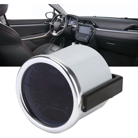 Manomètre de pression de suralimentation modifié 12 V 1-2 bar, manomètre mécanique de pression de turbo 52 mm/2 pouces (1/5)