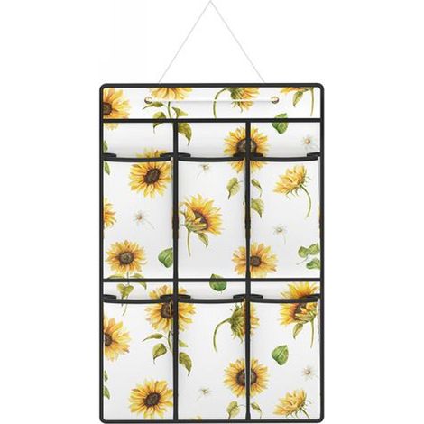 TrAdE Shop Traesio - Organizer A Sospensione Da Parete 6 Scomparti Tasche Porta Oggetti 36x59 Cm - (1/2)