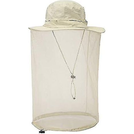 Imkerhut, Bienenschleier, Jagdhut, Netz-Sturmhaube, beige (1/5)