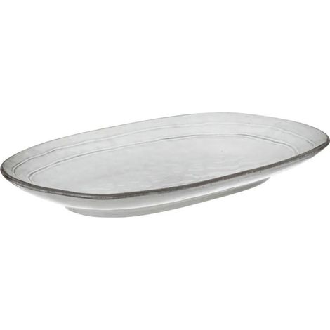 Plat de Présentation Déco "Flower" 37cm Gris (1/2)
