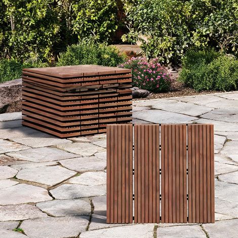 Dalles de jardin clipsables 30 x 30 cm HDPE lot de 11 en HDPE (1/5)
