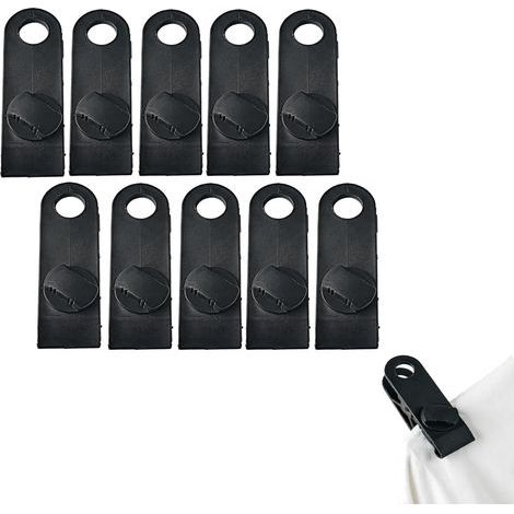 Lot de 10 Pince à Bâche & Pince Bâche Réglables en Plastique, Clips de Tente Anti-Dérapants avec Design Bouche d’Alligator, Pince pour Bâche Windproof pour Auvents, Voiles d’Ombrage (8x3x2,5cm) (1/5)